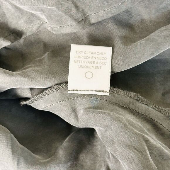 Womens Y2K Ruffle Trim Tank Top Size M Gray Cupro Romantic Grunge Soft Girl Cami - Picture 7 of 11